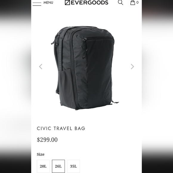 Civic Travel Bag (CTB 26) - Black